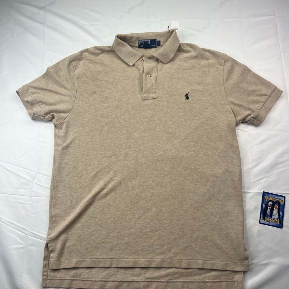 Polo by Ralph Lauren Tan Cotton Polo Shirt Size M